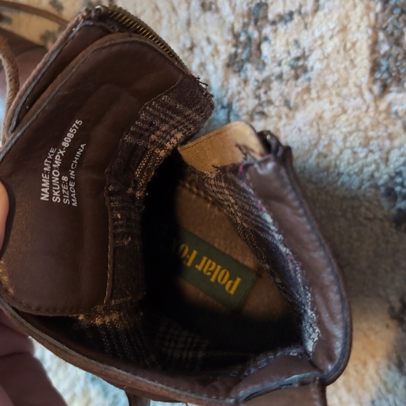 Polar Fox Men's Brown Combat Motorcycle Biker Boots New - Picture 5 of 5